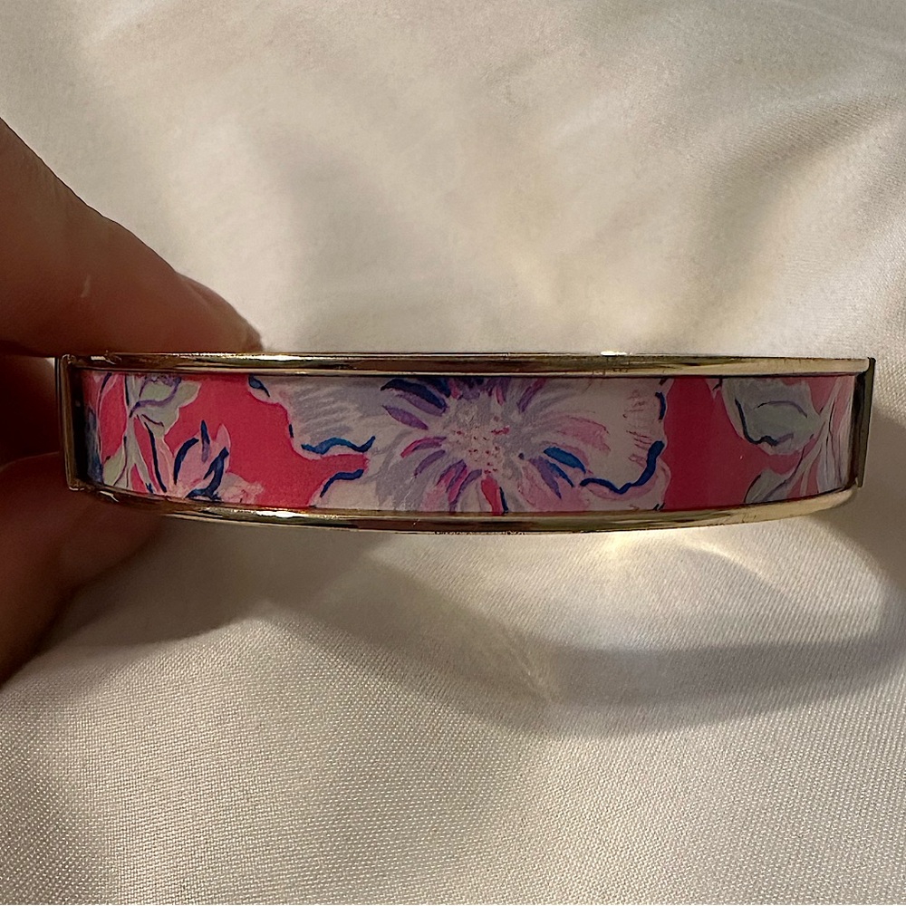 Lilly Pulitzer Pink Floral Bangle Bracelet